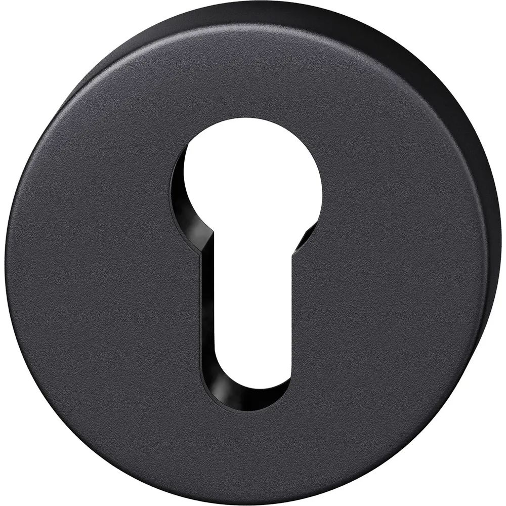 FSB Zylinderrosette rund 17 1735 01510 AGL, Aluminium schwarz matt