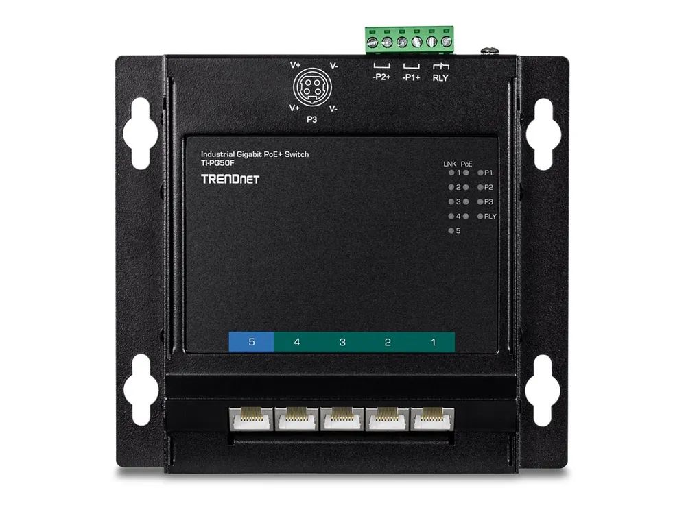 TRENDnet TI-PG50F - Industrial - Switch - unmanaged - 5 x 10/100/1000 (PoE+)