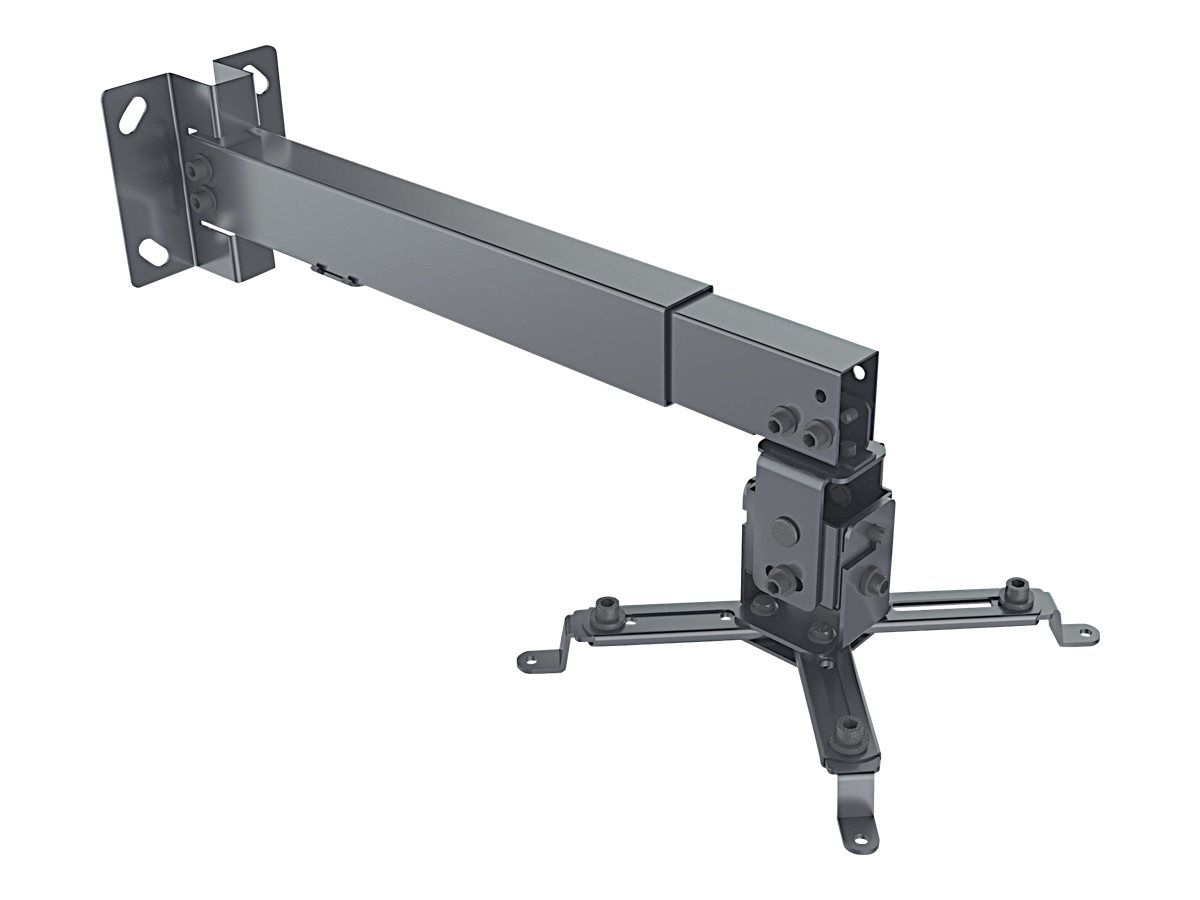 Manhattan Projector Mount, Ceiling or Wall, Tilt & Swivel, Height Range: 43-65cm, Max 20kg, Black, Lifetime Warranty