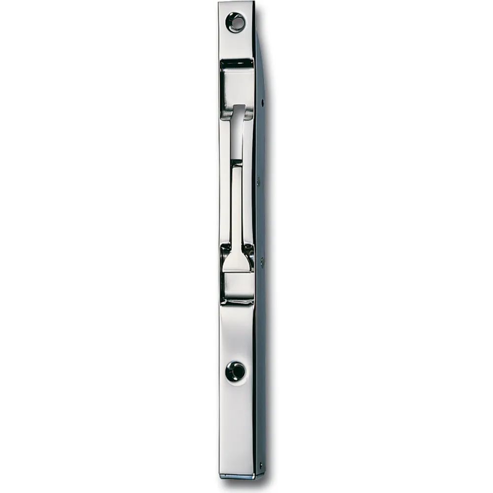 Strenger Türkantriegel U-Gehäuse mit Klapphebel 400 x 18 x 17 mm, Hub 15, vernickelt