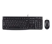 Logitech Desktop MK120 - Volle Größe (100%) - Kabelgebunden - USB - QWERTZ - Schwarz - Maus enthalten