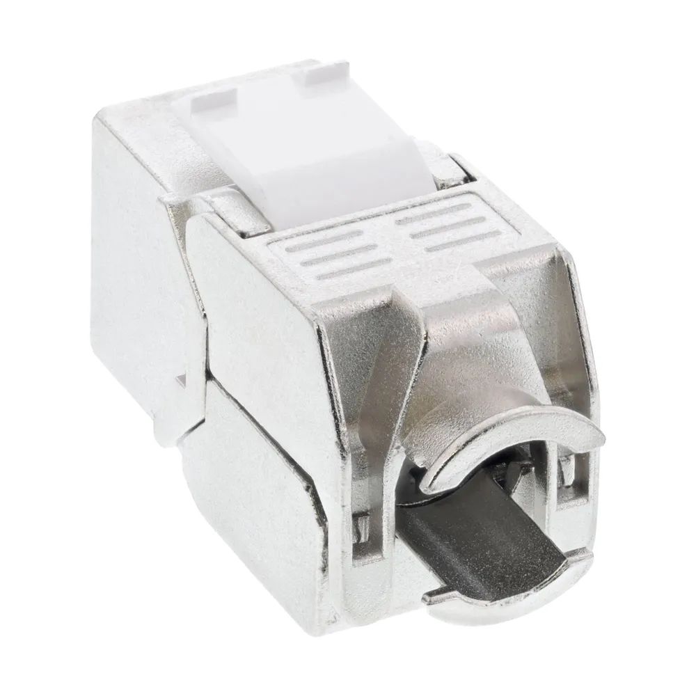 InLine Keystone RJ45 Buchse - SNAP-In - Cat.6a - mit Staubschutz blau