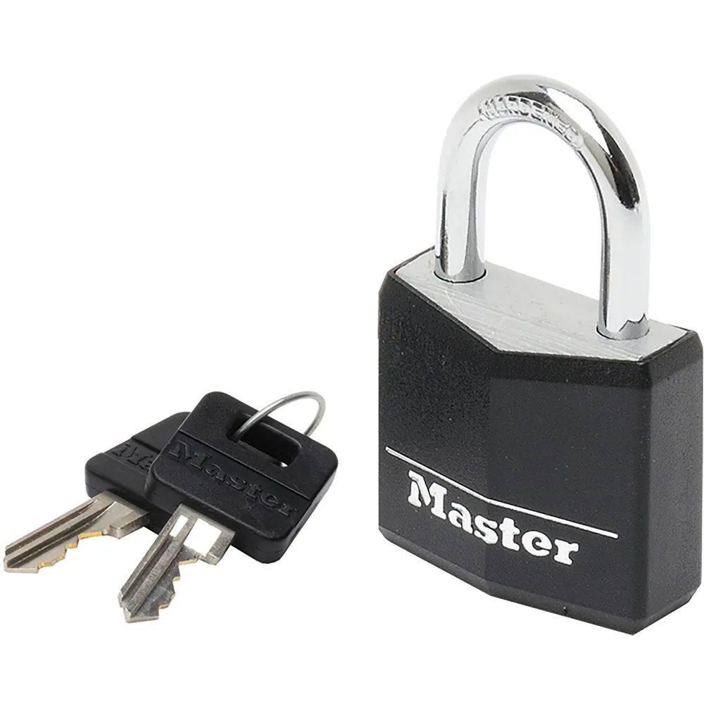 MASTER LOCK Vorhangschloss 9130 EURDBLK Alu schwarz, Br. 30 mm, verschieden. SB