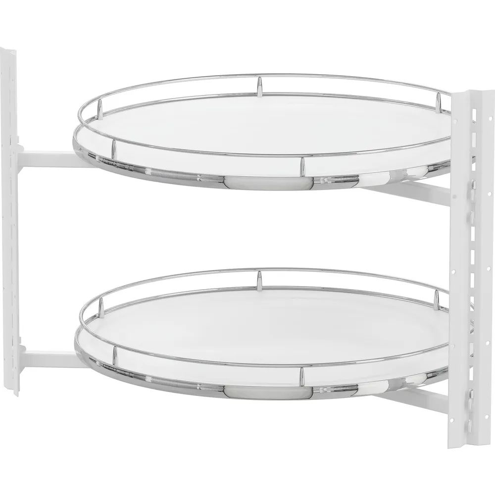 Vauth-Sagel VS COR Wheel Pro Eckschrank-Drehboden Premea 4/4-Kreis KB 900 mm Weiß/chrom