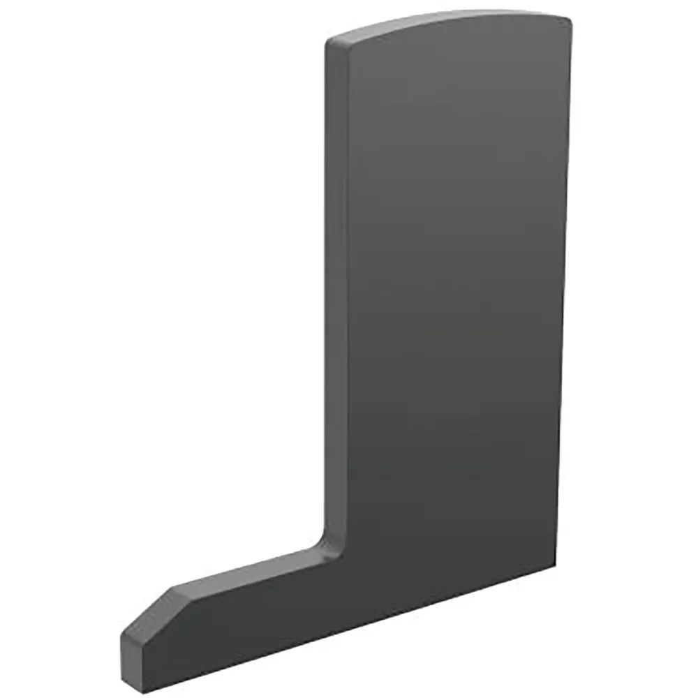 ECONOMY Endkappe für Bodenprofil F-Form0006ECO,rechts,aufgesetzteMontage,schwarz