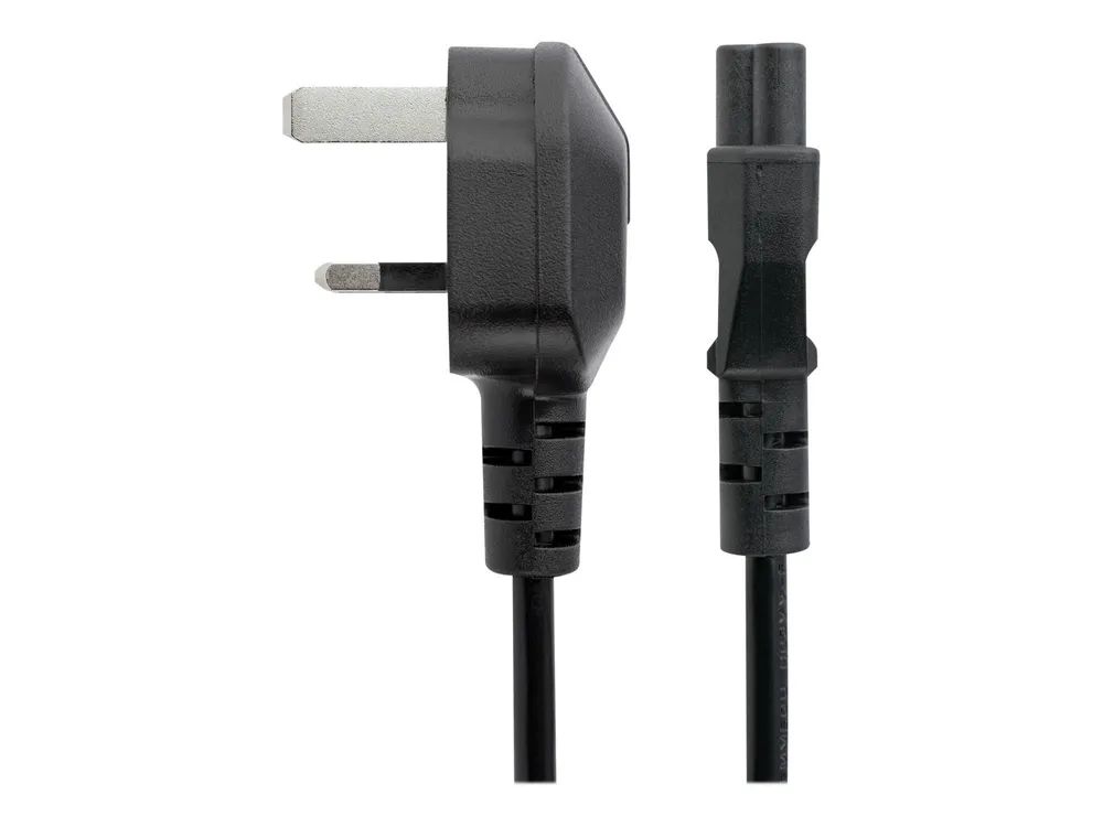 StarTech.com 1 m GB Laptop Ladekabel, BS 1363 auf C5, 2,5A 250V, 18AWG, Notebook / Laptop Ersatzstromkabel, UK Laptop Netzteil Stromkabel, Kleeblatt/Mickey Mouse Netzkabel (PXTNB3SUK1M)