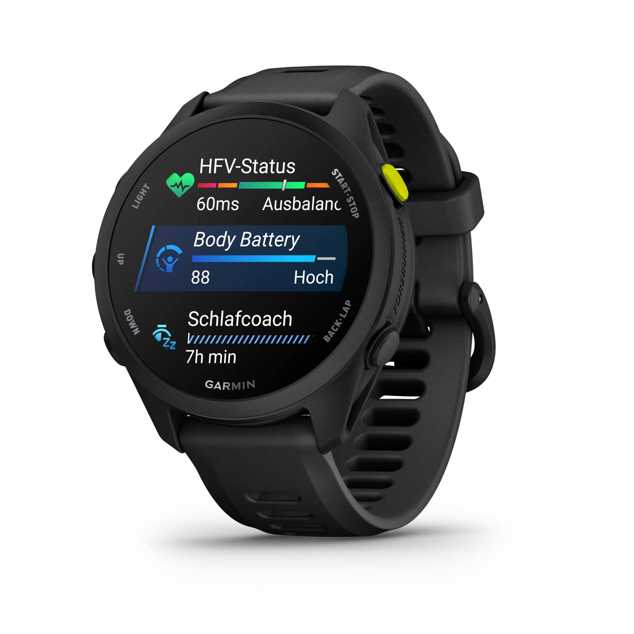 Garmin Forerunner 70 Schwarz mit Schnellwechsel-Silikon-Armband