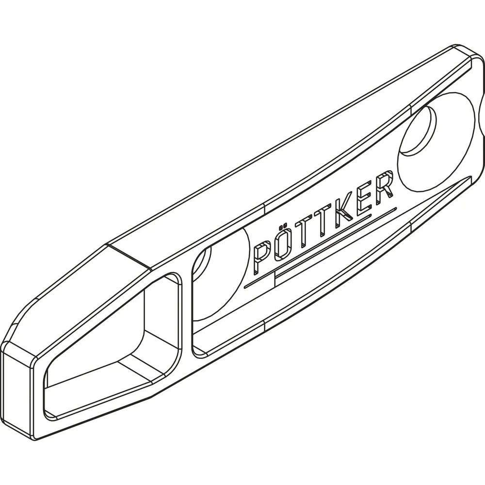 Pöttker Auszugsysteme GmbH  Ausgleichssicherung Alu 77 FRONTSLIDE Kunststoff silber