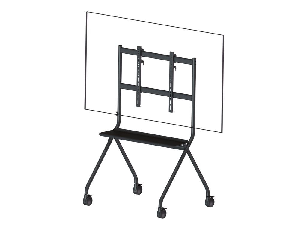 Vision VFM-F12 - Wagen - für LCD-Display - Staffelei-Stil - Stahl - mattschwarz - Bildschirmgröße: 139.7-254 cm (55"-100")