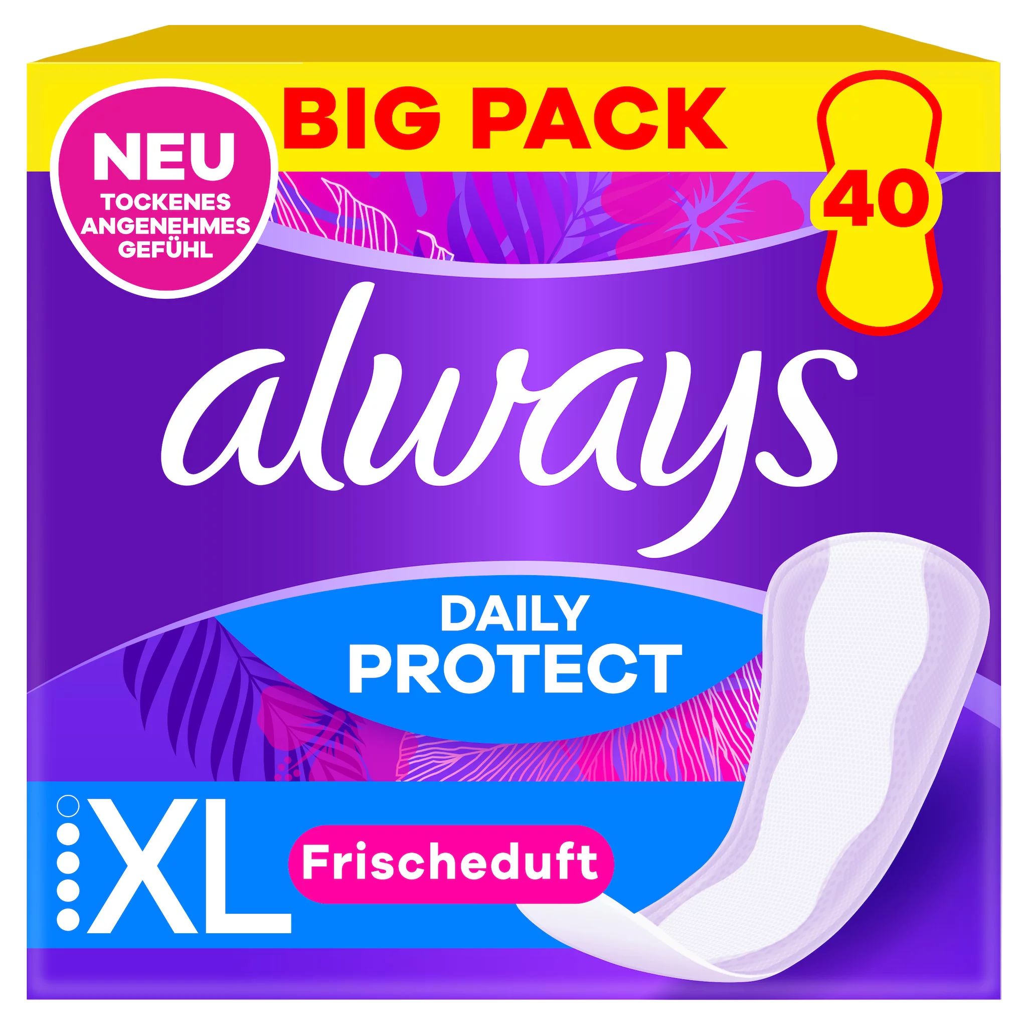 always Daily Protect Extra Long mit Frischeduft, 40Stk.