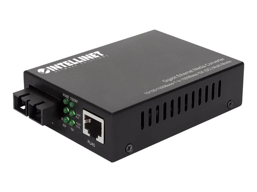 Intellinet Medienkonverter - 1GbE - 10Base-T, 1000Base-SX, 100Base-TX, 1000Base-T