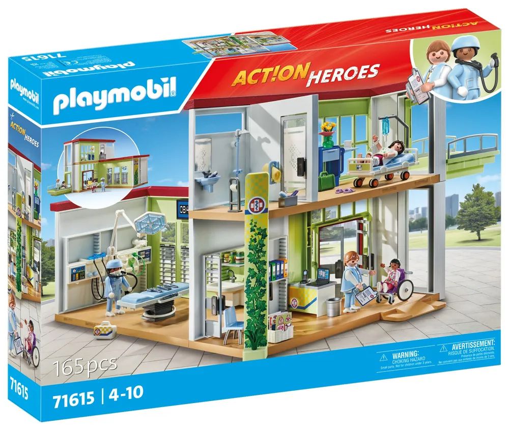PLAYMOBIL Action Modernes Krankenhaus - - e - Mehrfarbig