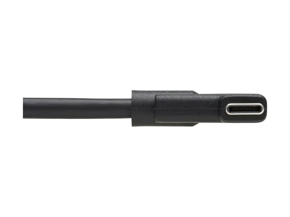 Eaton Tripp Lite Series USB C Cable (M/M) - USB 3.2 Gen 1, Thunderbolt 3, 60W PD Charging, Right-Angle Plug, Black, 2 m (6.6 ft.)