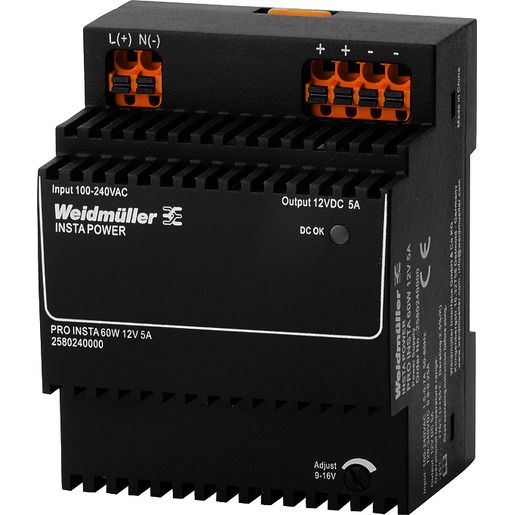 Weidmüller NETZTEIL (COMPUTERKOMPONENTE) / WEIDMÜ PRO INSTA 60W 12V 5A 2580240000
