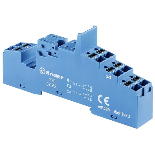 Finder FASSUNG PUSH-IN ANSCHL. BLAU / FINDER 97.P2
