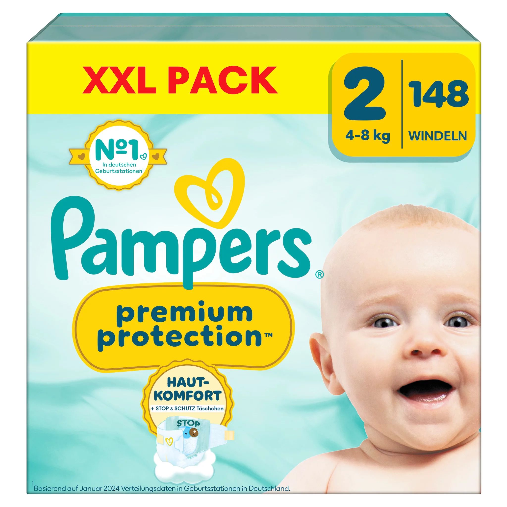Pampers Premium Protection New Baby Gr.2 Mini 4-8kg XXL Pack