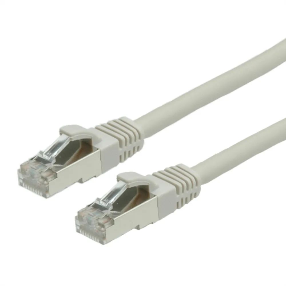 VALUE Patchkabel Cat.6 (Class E) S/FTP (PiMF), LSOH, grau, 0,5 m