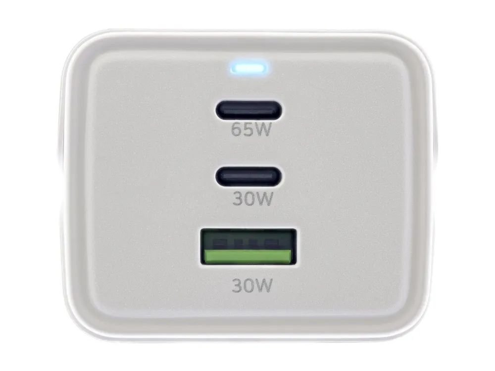 InLine USB Netzteil - GaN Ladegerät - 2x USB-C - 1x USB-A - mit Schutzkontaktbuchse