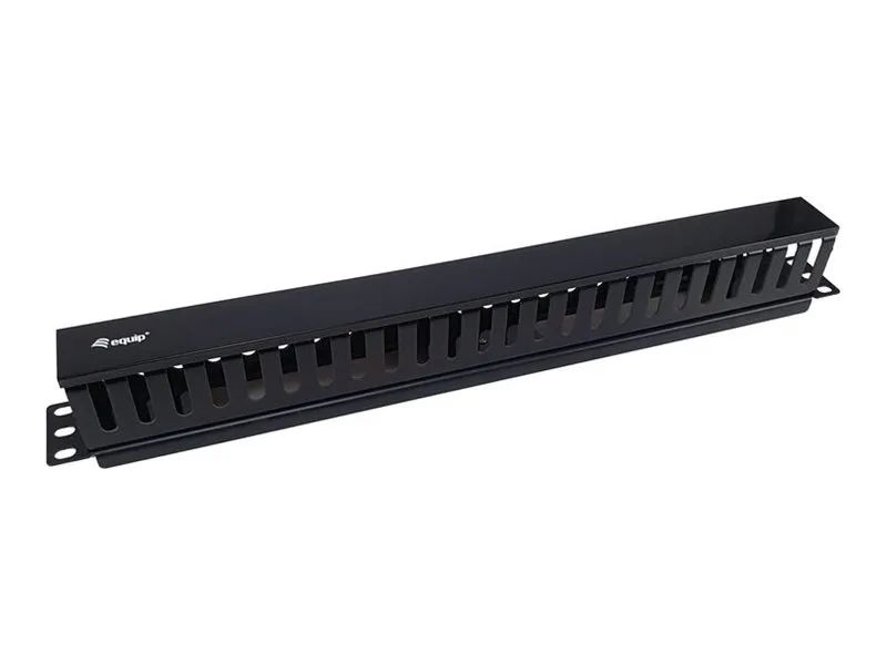 Equip Kabelführungsplatte für Schaltschrank - RAL 9005, Schwarz - 1U - 48.3 cm (19")