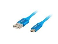 Lanberg CA-USBM-20CU-0010-BL - 1 m - Micro-USB A - USB A - USB 2.0 - 0,48 Gbit/s - Blau