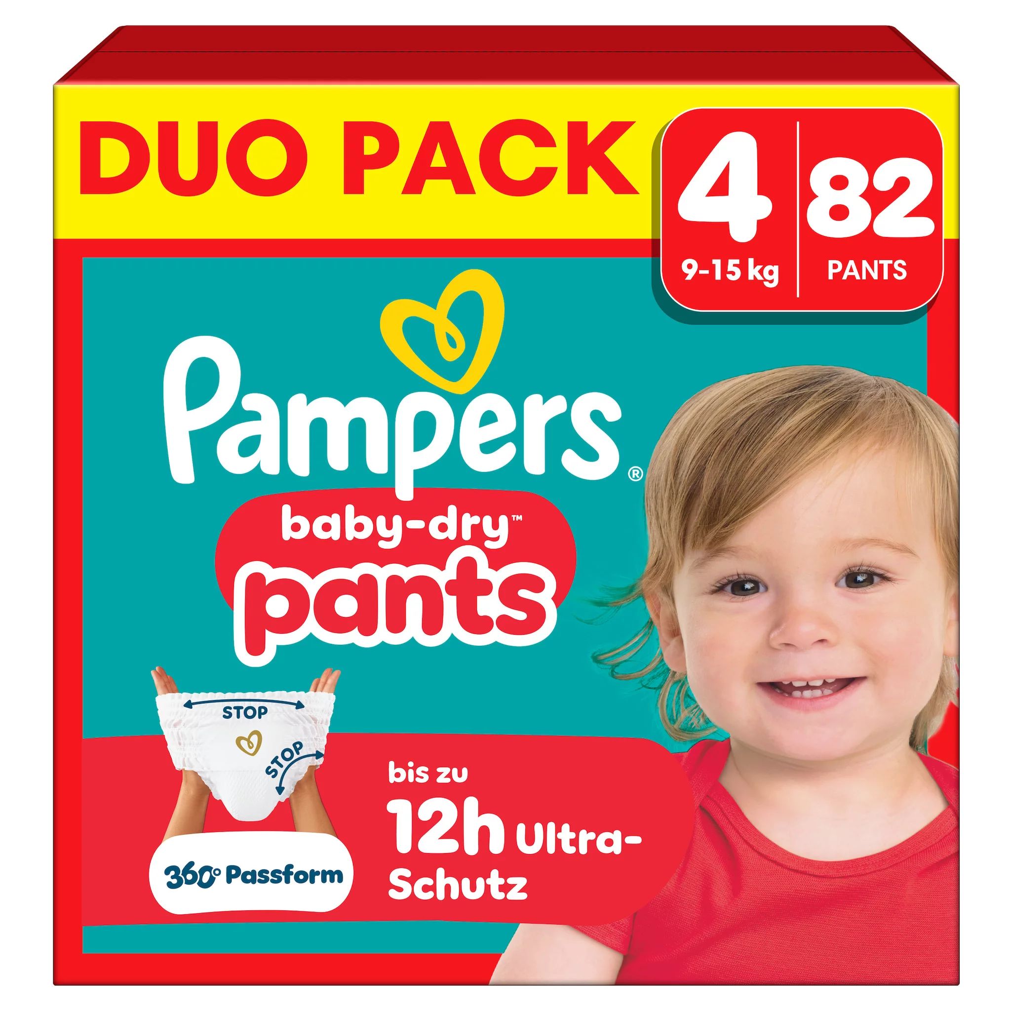 Pampers Baby Dry Pants Gr.4 Maxi 9-15kg DuoPack, 82 Stk.