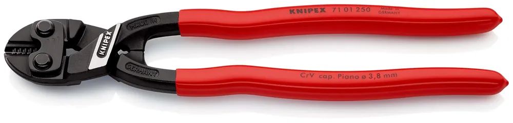 KNIPEX CoBolt® XL Kompakt-Bolzenschneider mit Kunststoff überzogen schwarz atramentiert 250 mm