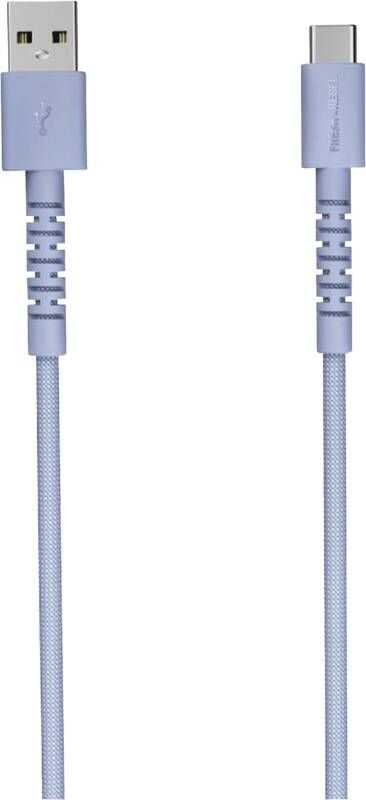 Fresh 'n Rebel USB-A zu USB-C silikon geflochtenes Kabel"FlexWave" 2m, Vivid Blue