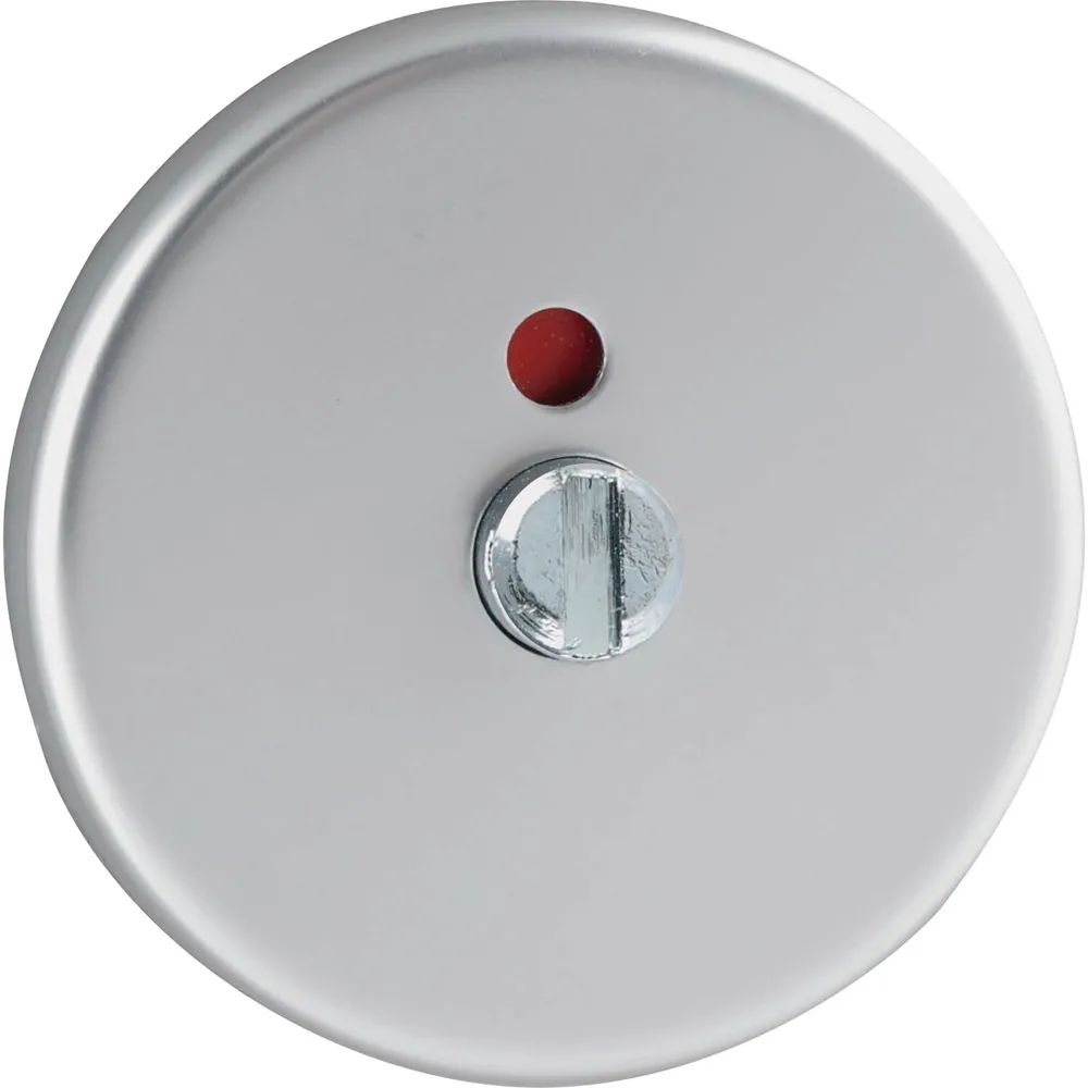 Grundmann WC-Rosette außen WG D70, ø 50 mm, mit Anschraubträger T, silber eloxiert