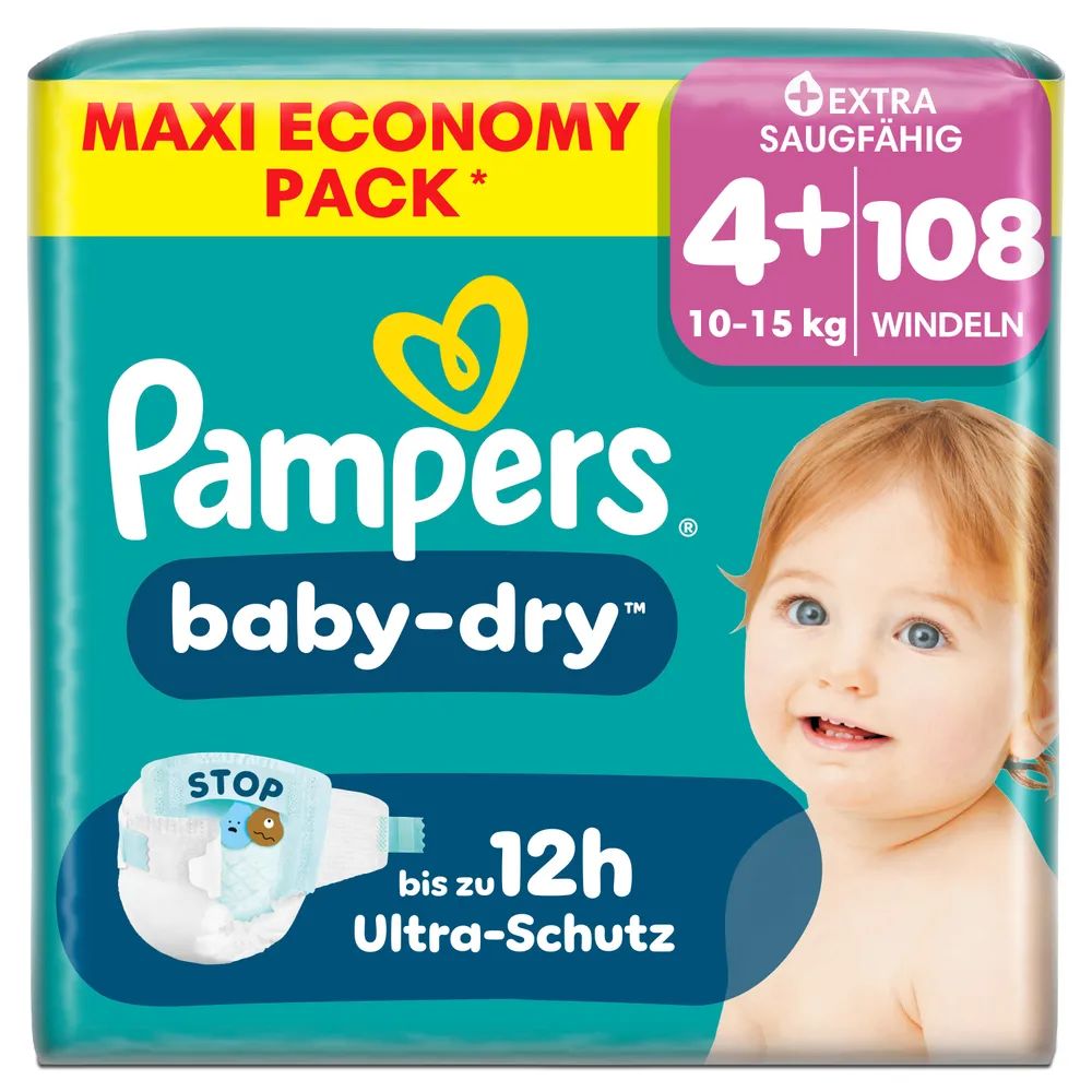 Pampers Baby Dry Gr.4+ Maxi Plus 10-15kg Maxi 