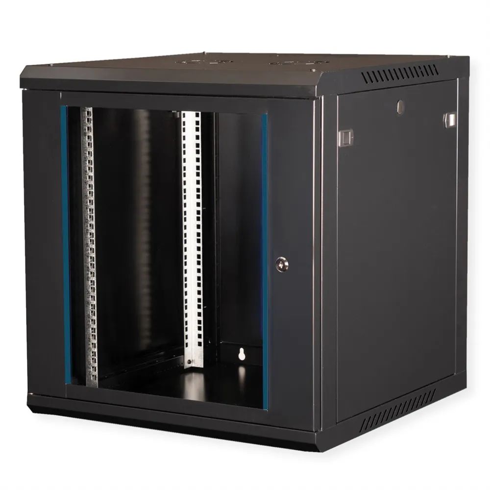 VALUE 19-Zoll Wandgehäuse 12HE, 600x600mm schwarz, Bausatz