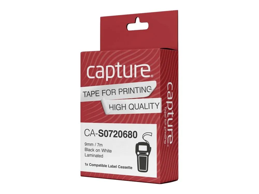 Capture CA-S0720680 - Schwarz auf weiss - Polyester - -18 - 90 °C - DYMO - LabelManager - LabelWriter 450 DUO - 9 mm