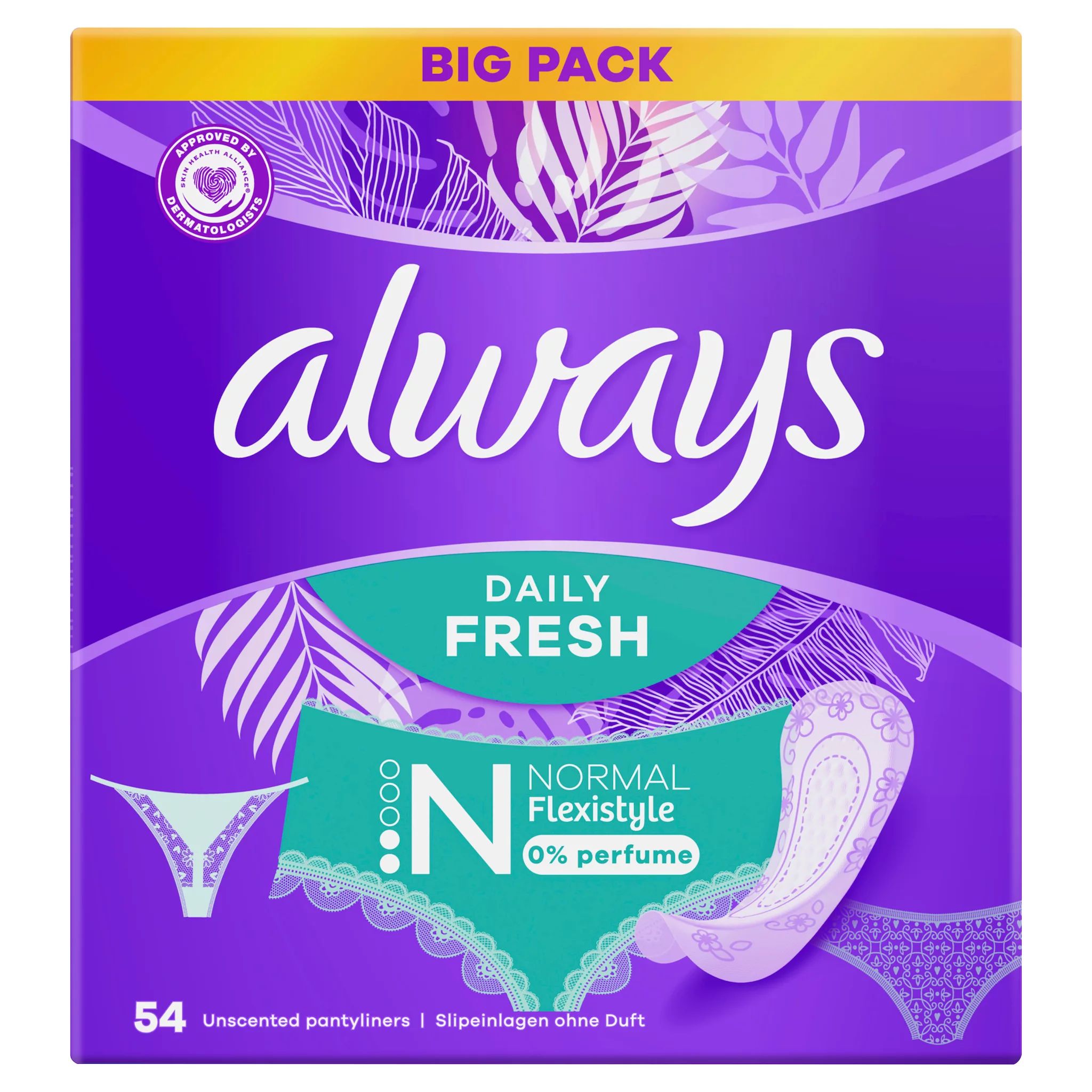 always Daily Fresh Flexistyle Normal ohne Duft, 54Stk.