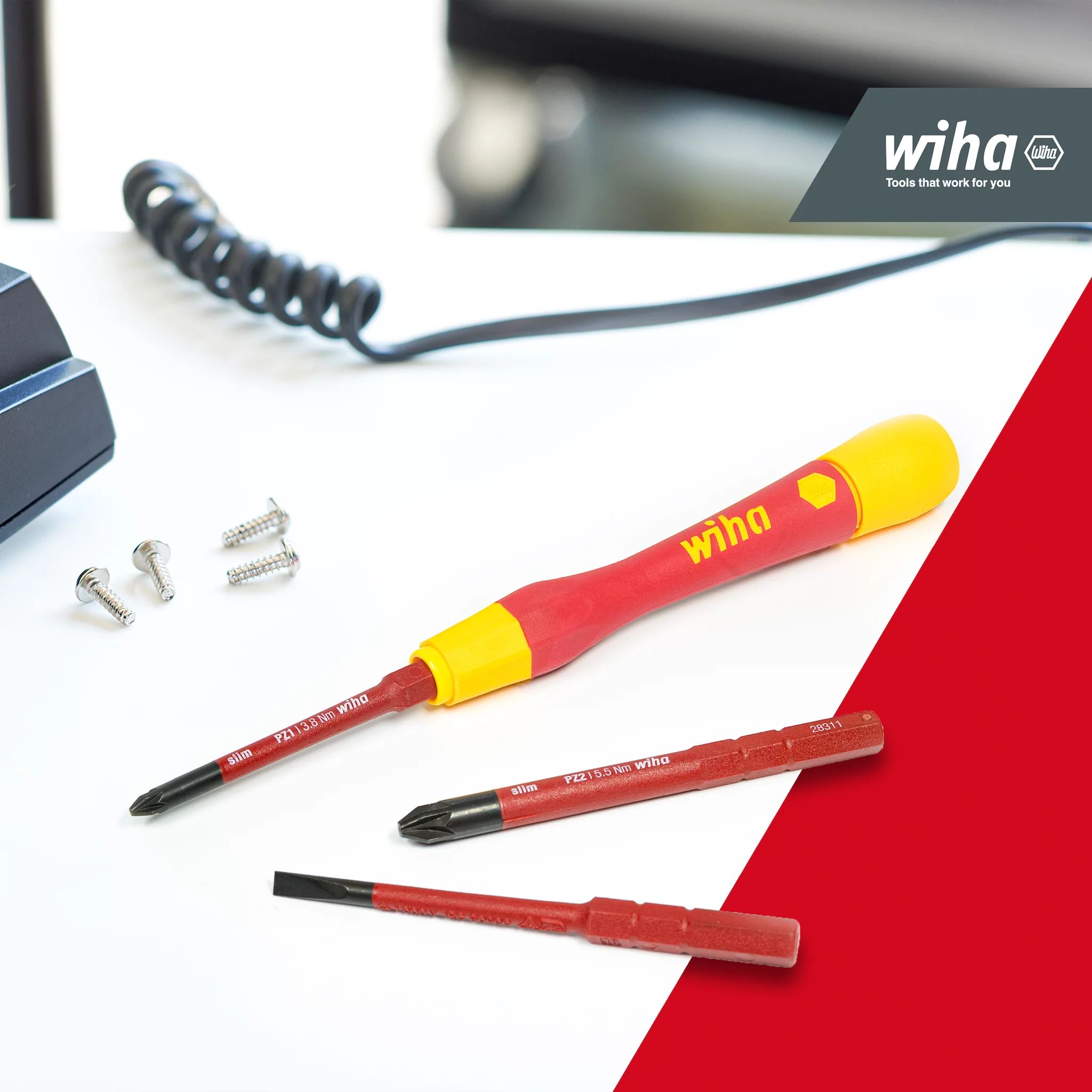 Wiha Feinschraubendreher Set PicoFinish® slimVario® electric 4-tlg. mit slimBits