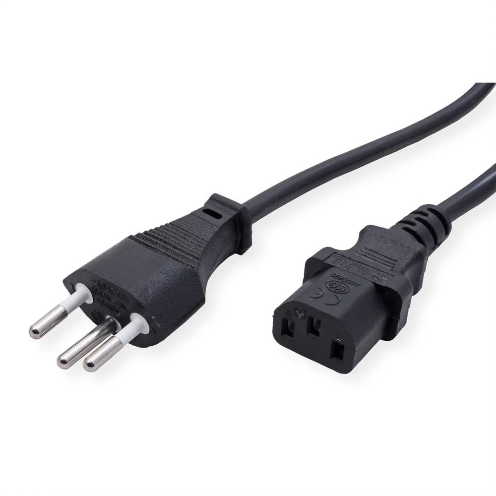 VALUE Netzkabel T12 auf C13, schwarz, 3 m