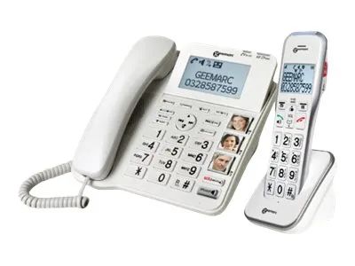 Geemarc AMPLIDECT 595 COMBI Schnurgebundenes Seniorentelefon Anrufbeantworter - Telefon - Anrufbeantworter