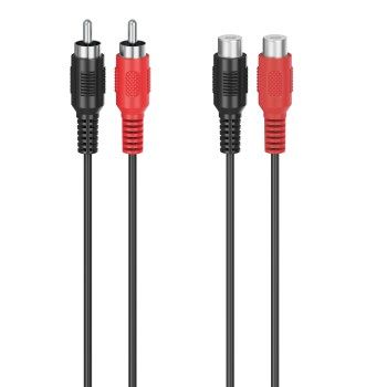Hama Audio-Verlängerungskabel, 2 Cinch-Stecker - 2 Cinch-Kupplungen, 5,0 m