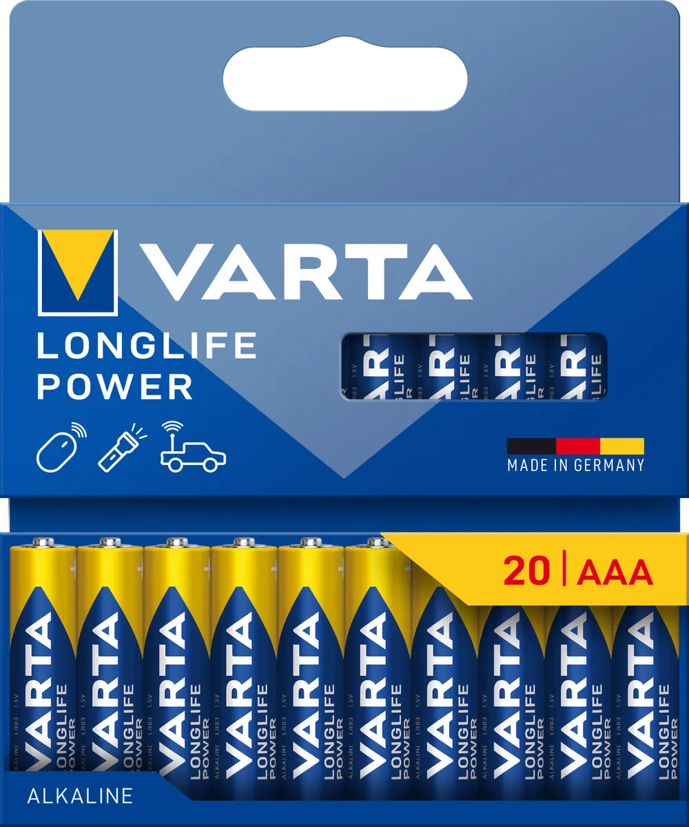VARTA LONGLIFE Power AAA Pack 20