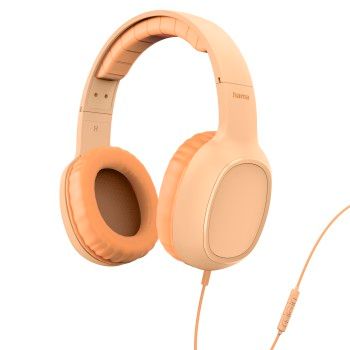 Hama Kopfhörer "Fun C", On-Ear, Mikrofon, einseitige Kabelführung, USB-C, Orange