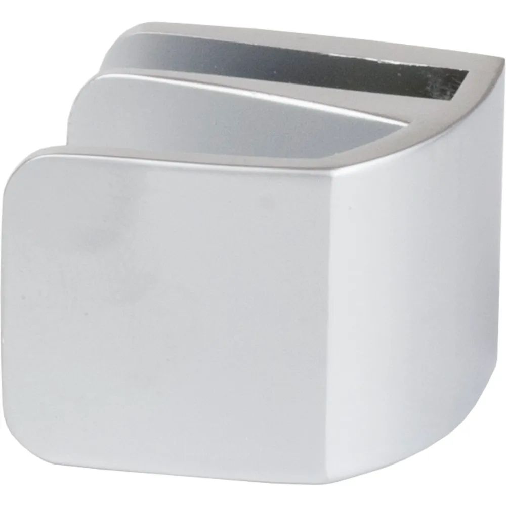 SISO Glastürgriff Square, Glas 4-6 mm; 32,5x26 mm, Zink verchromt matt