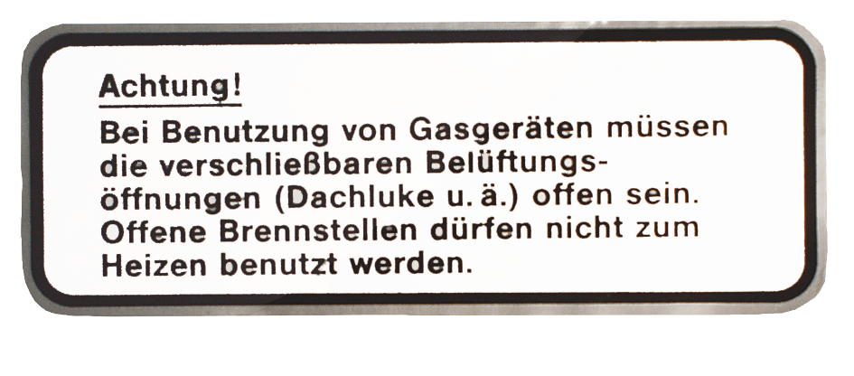 Lilie Gas-Hinweisschild