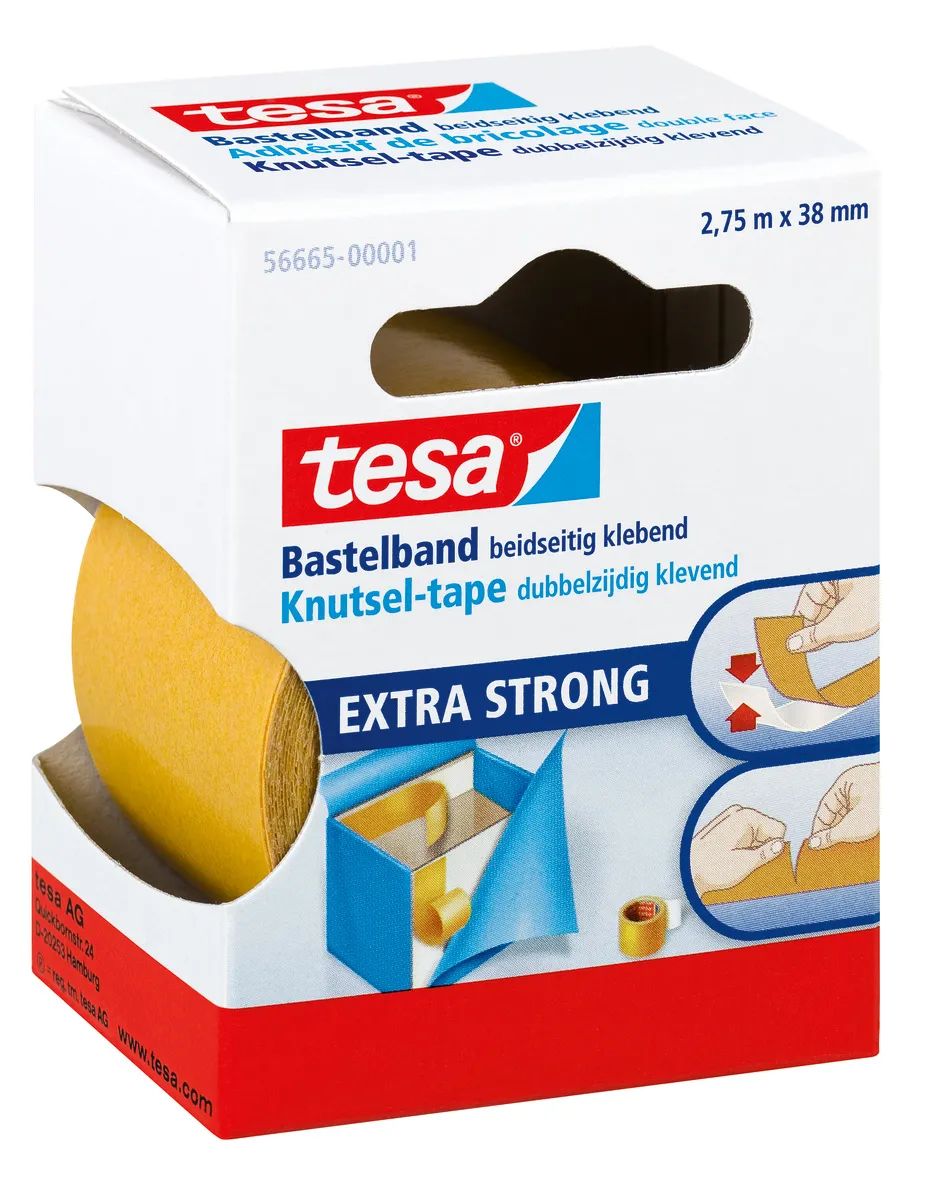 tesa® Handicraft Tape 2,75 m x 38 mm – Bastelband – vielseitig verwendbar