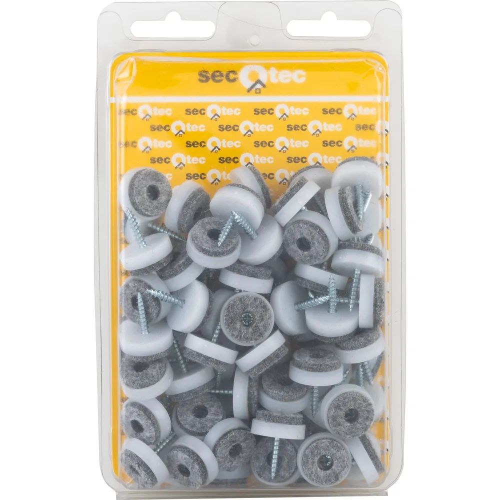 Schachermayer VVP SECOTEC Gleitnägel mit Filz zum Schrauben ø20 mm 80 Stk