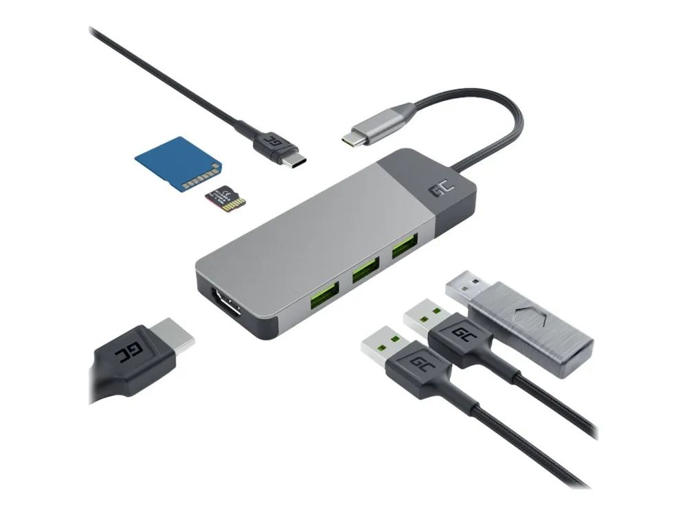 Green Cell HUBGC01 - Dockingstation - USB-C