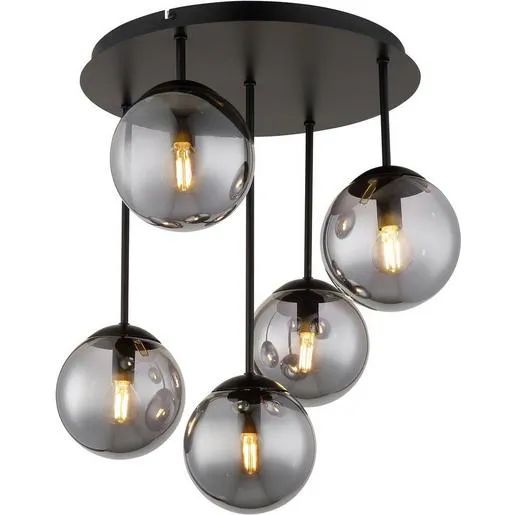 Globo DECKENLEUCHTE 5X14W MAX.25W / GLOBO HARMON RAUCHGLAS 47441-5S