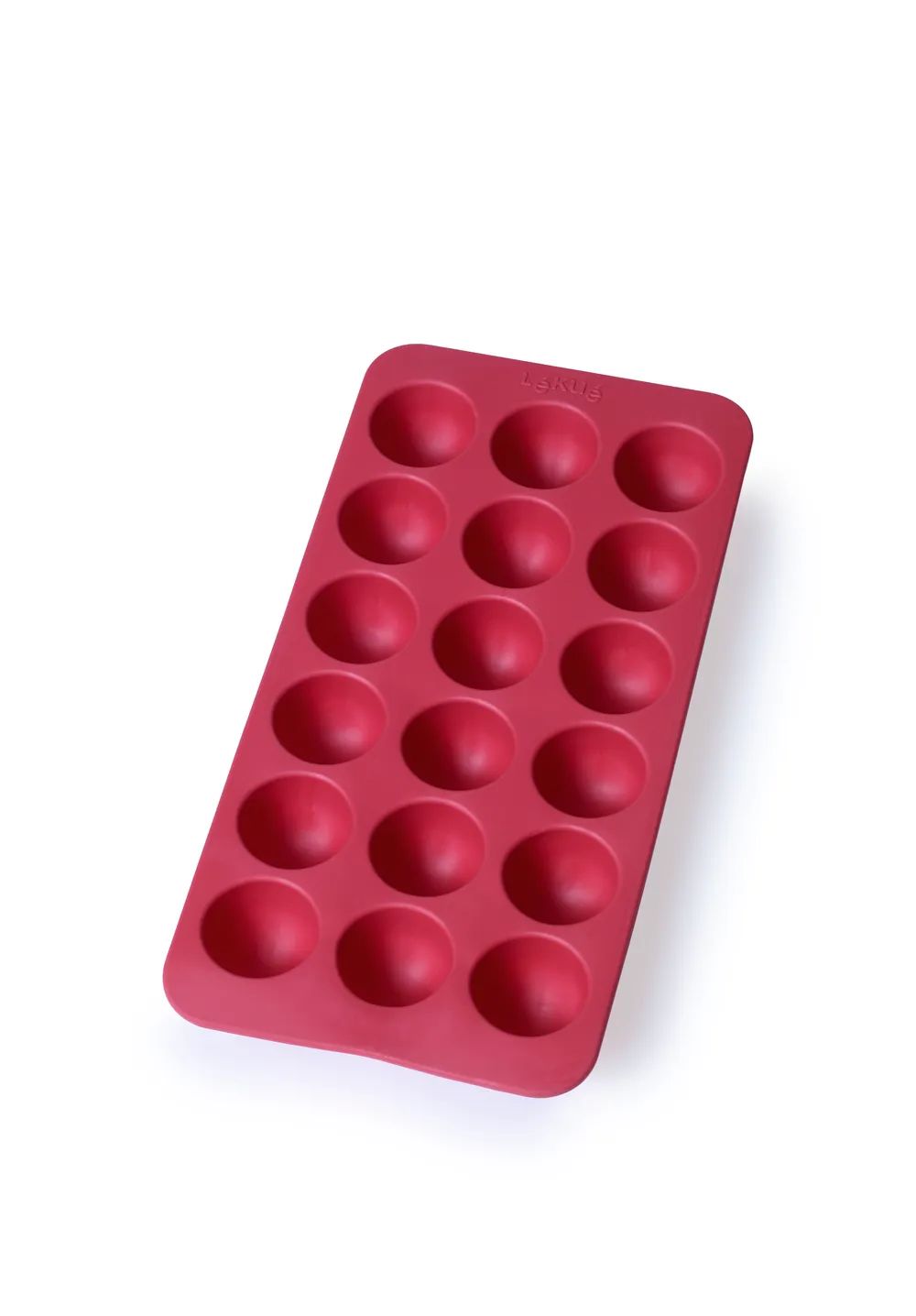 Lékué Kugelförmige Eiswürfelform mit Deckel - Red