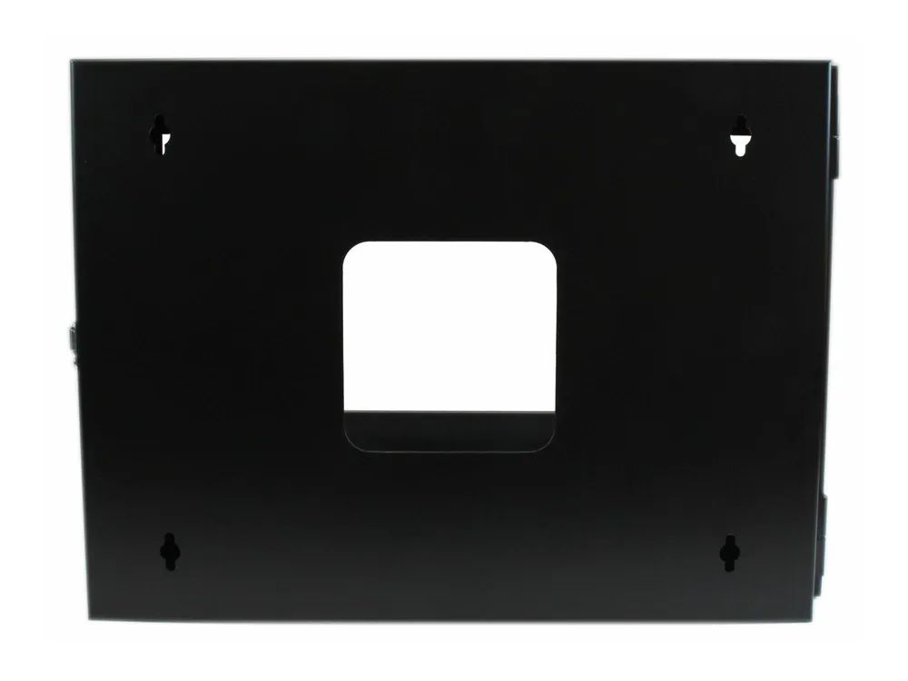 StarTech.com RK619WALLOH Serverschrank (6HE, zur Wandmontage, mit Scharnier, 56cm tief, open frame, 4 Post, Netzwerkschrank) - Schrank - geeignet für Wandmontage - Schwarz - 6U - 55.9 cm (22")