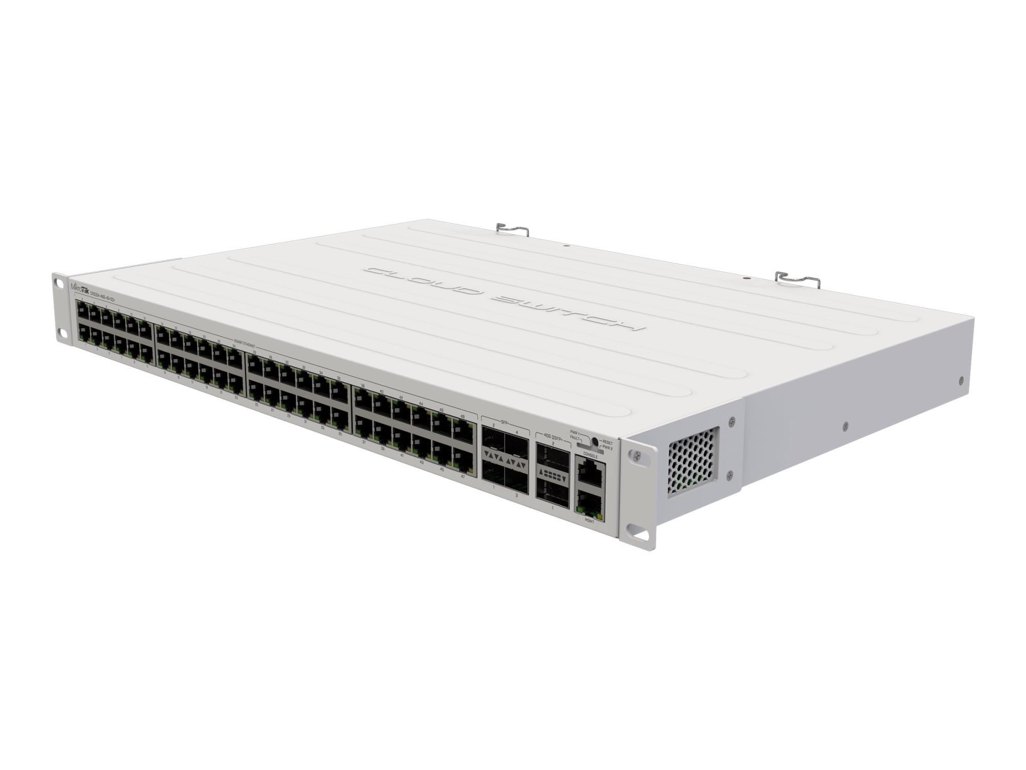 MikroTik CRS354-48G-4S+2Q+RM - Switch - L3 - 48 x 10/100/1000 + 4 x 10 Gigabit SFP+ + 2 x 40 Gigabit QSFP+