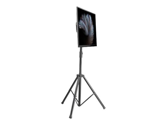 Manhattan TV & Monitor Mount, Tripod Floor Stand, 1 screen, Screen Sizes: 37-65", Black, VESA 200x200 to 600x400mm, Max 35kg, LFD, Lifetime Warranty - Aufstellung - Stativ - für Flachbildschirm - Kunststoff, Stahl - Schwarz - Bildschirmgröße: 94-177.