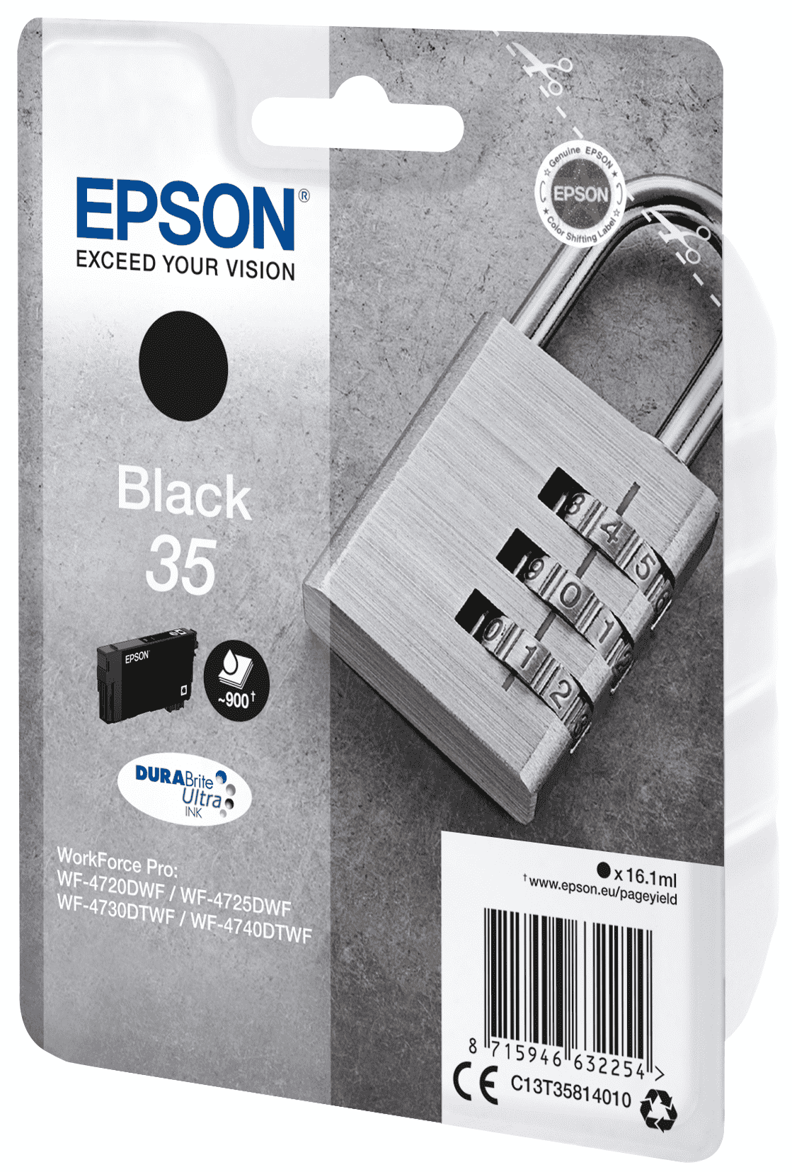 Epson 35 Tinte Vorhängeschloss Single, Sta., schw.