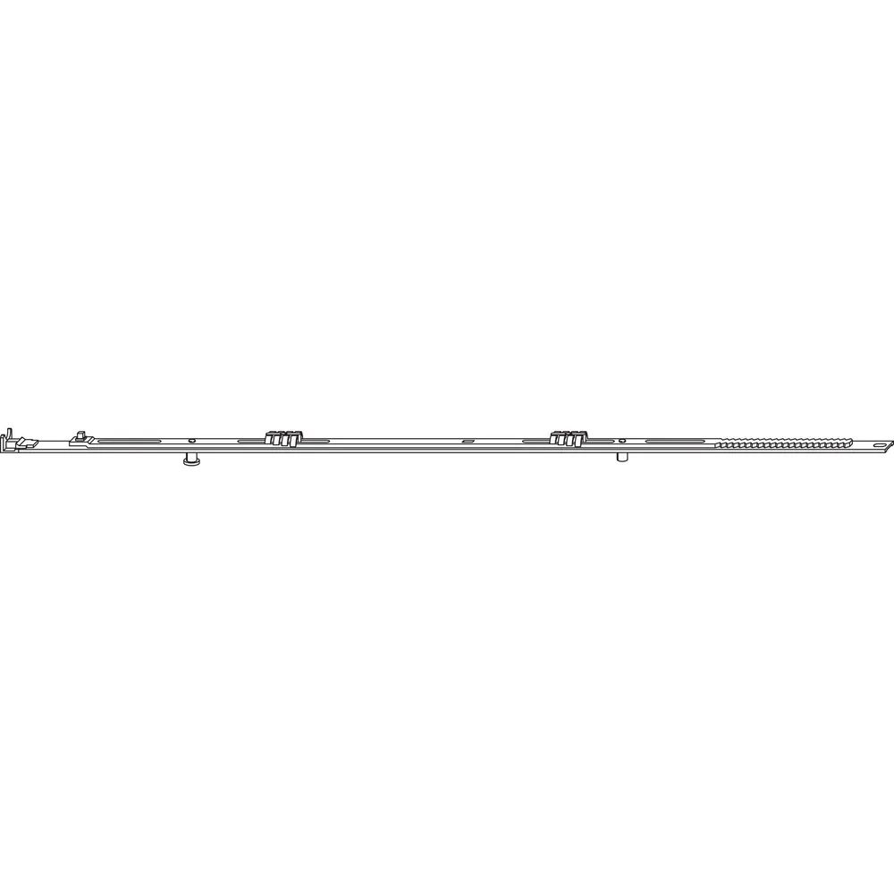 ROTO NT/NX Rundbogen-Bauteil senkrecht L= 620 mm 1V/1E-Zapfen silber